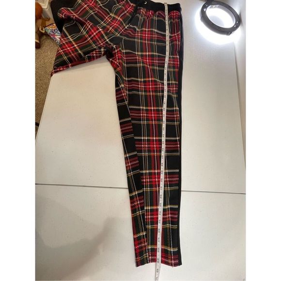 International Concepts INC plaid pants drawstring zipper bottoms medium - Picture 4 of 7